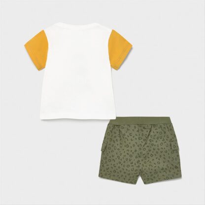 Mayoral Σετ παντελόνι κοντό μπλούζα Κίτρινο 21-01218-063