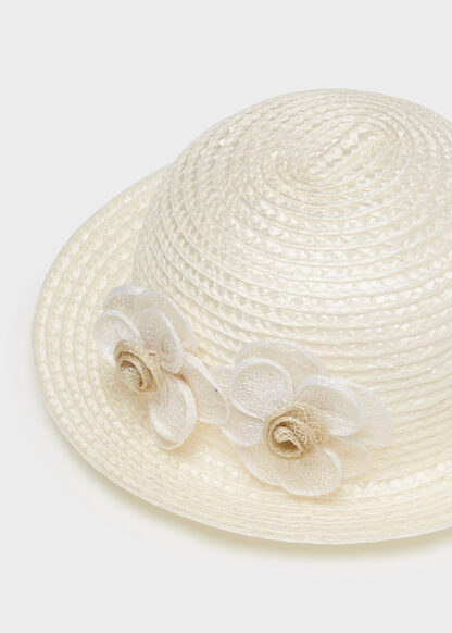 Mayoral Καπέλο λουλούδια Λευκό 22-10203-057