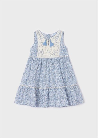 MAYORAL Φόρεμα από βαμβάκι κορίτσι μπλε ριγέ 23-03930-092