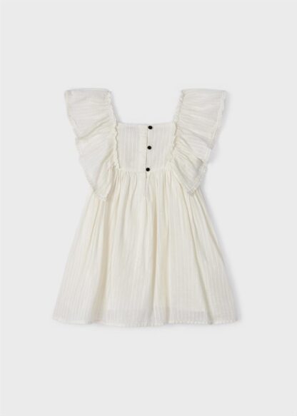MAYORAL Φόρεμα με βολάν και κεντημένα σχέδια κορίτσι Κρεμ 23-03926-094