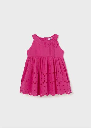 MAYORAL Φόρεμα με διάτρητη φούστα από βαμβάκι baby ορχιδεα 23-01962-046