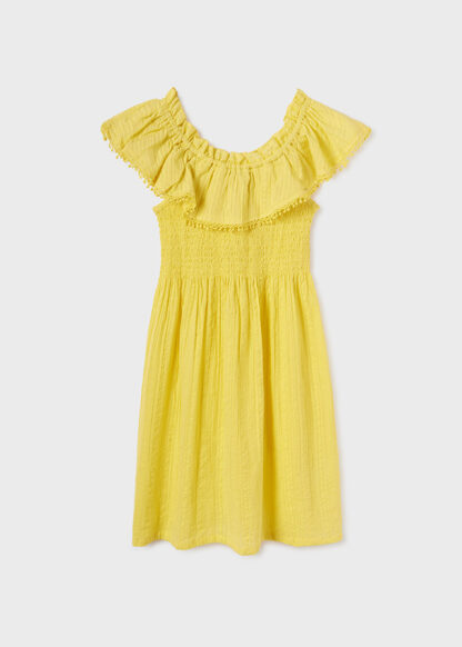MAYORAL Φόρεμα πλέξη σφιγγοφωλιά Κίτρινο 23-06924-084