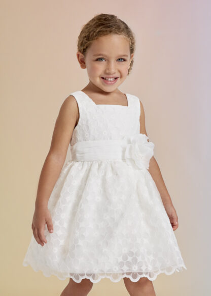 ABEL & LULA Φόρεμα οργάντζα κεντητή Λευκό 23-05044-051