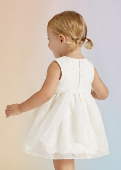 ABEL & LULA Φόρεμα οργάντζα κεντητό Λευκό 23-05013-071