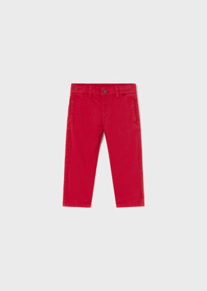 MAYORAL Παντελόνι λοξότσεπο από βαμβάκι baby Κόκκινο 23-00522-024