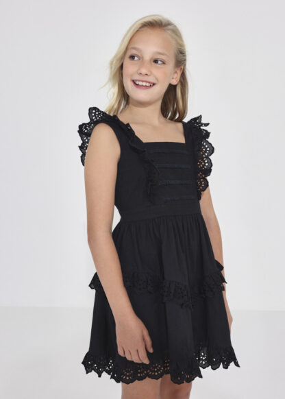 MAYORAL Φόρεμα ποπλίνα φοδραρισμένο Μαύρο 23-06918-058