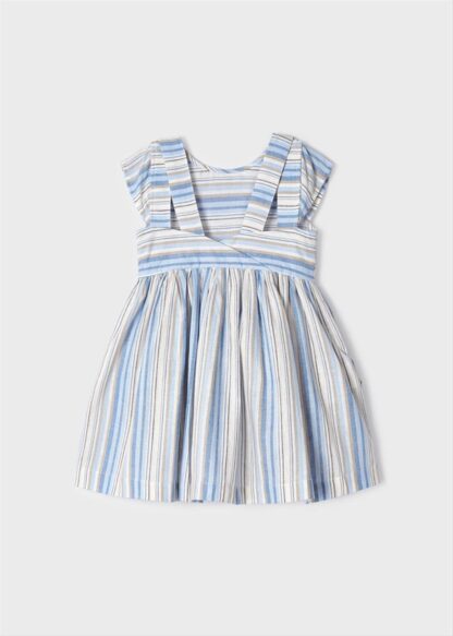 MAYORAL Φόρεμα σταμπωτό με λινό και TENCEL™ Lyocell κορίτσι μπλε ριγέ 23-03922-032
