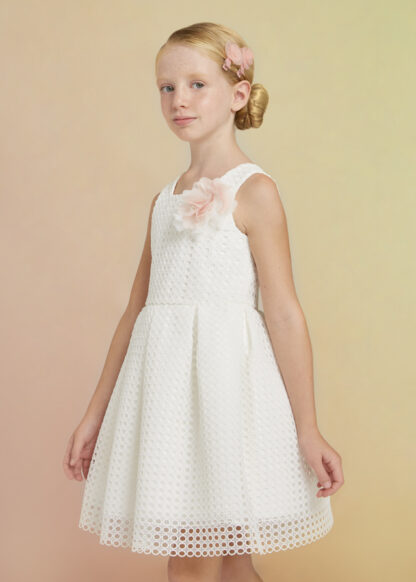 ABEL & LULA Φόρεμα γκιπουρ Λευκό 23-05029-051