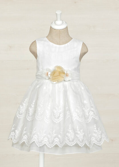ABEL & LULA Φόρεμα οργάντζα κεντητό Λευκό 23-05022-096