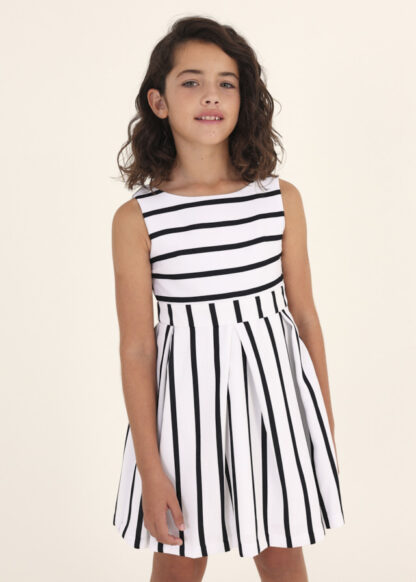 MAYORAL Φόρεμα ριγές Λευκό-Μαύρο 23-06910-074