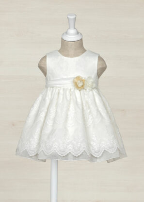 ABEL & LULA Φόρεμα οργάντζα κεντητό Λευκό 23-05013-071