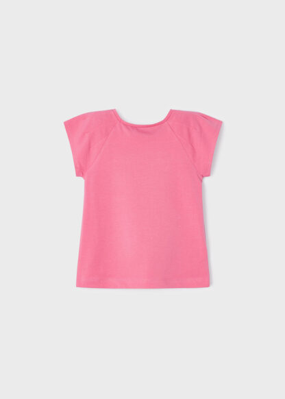 MAYORAL Μπλούζα κοντομάνικη απλικέ ροζ φουξια 23-03071-055