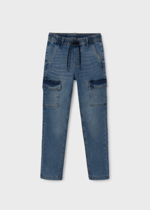 Παντελόνι denim jogger cargo